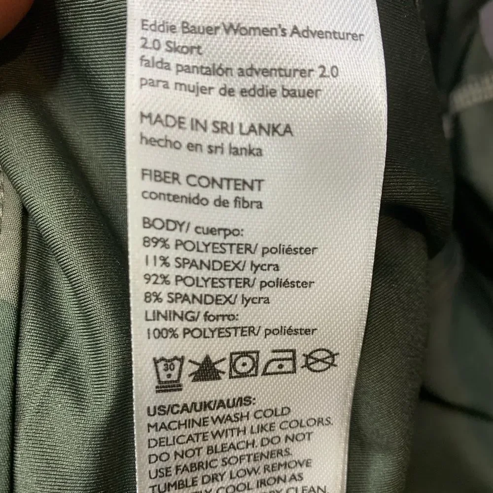 Eddie Bauer camouflage skort